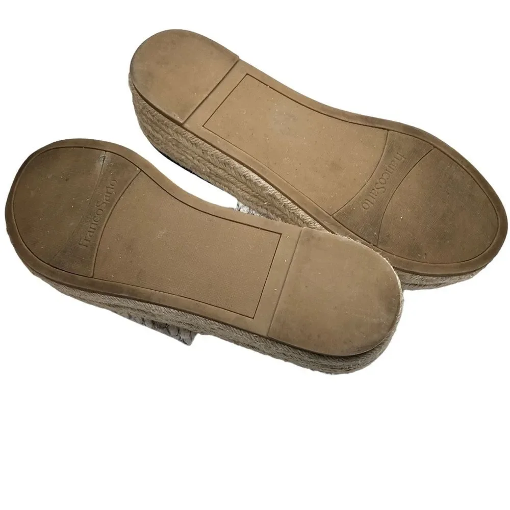 Franco Sarto Tola Espadrille Snake Print Sandal Slide 8.5